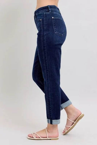 Judy Blue Full Size High Waist Boyfriend Jeans Plus Size - Just Believe Boutique