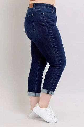 Judy Blue Full Size High Waist Boyfriend Jeans Plus Size - Just Believe Boutique