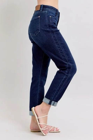 Judy Blue Full Size High Waist Boyfriend Jeans Plus Size - Just Believe Boutique