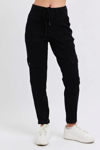 Judy Blue Full Size High Waist Cargo Cuffed Jogger Plus Size - Just Believe Boutique
