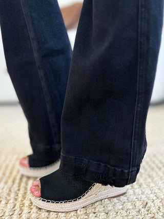 Judy Blue Full Size High Waist Distressed Flare Jeans - Just Believe Boutique
