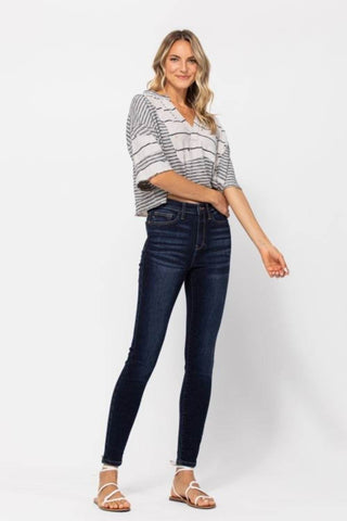 Judy Blue Full Size High Waist Handsand Skinny Jeans - Just Believe Boutique