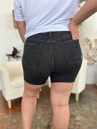 Judy Blue Full Size High Waist Rigid Magic Denim Shorts - Just Believe Boutique