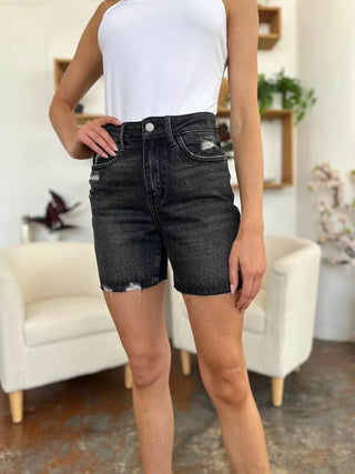 Judy Blue Full Size High Waist Rigid Magic Denim Shorts - Just Believe Boutique