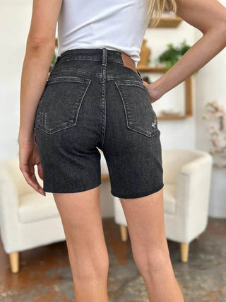 Judy Blue Full Size High Waist Rigid Magic Denim Shorts - Just Believe Boutique