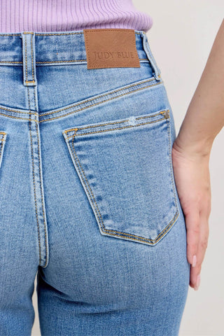 Judy Blue Full Size High Waist Straight Jeans Plus Size - Just Believe Boutique