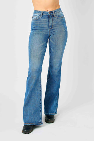 Judy Blue Full Size Hw Classic Flare Jeans Plus Size - Just Believe Boutique