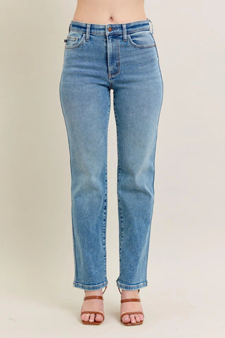 Judy Blue Full Size Hw Vintage Straight Jeans Plus Size - Just Believe Boutique