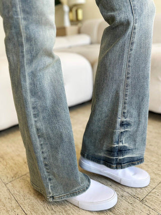 Judy Blue Full Size Mid Rise Flare Jeans - Just Believe Boutique