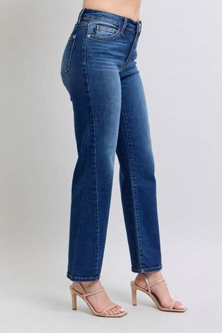 Judy Blue Full Size Side Seam Detail Straight Jeans with Pockets - Just Believe Boutique