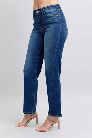 Judy Blue Full Size Side Seam Detail Straight Jeans with Pockets - Just Believe Boutique