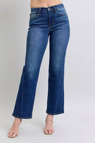Judy Blue Full Size Side Seam Detail Straight Jeans with Pockets - Just Believe Boutique