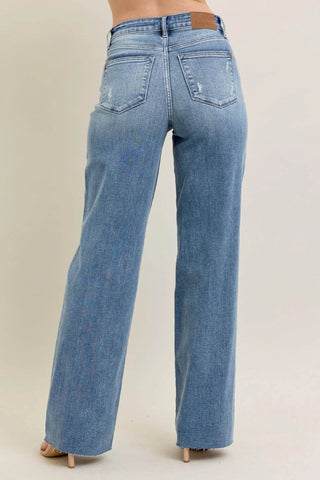 Judy Blue Full Size V - Front Baggy Jeans Plus Size - Just Believe Boutique