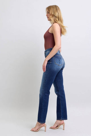 Judy Blue Full Size Washed Straight Leg Jeans with Pockets - Just Believe Boutique