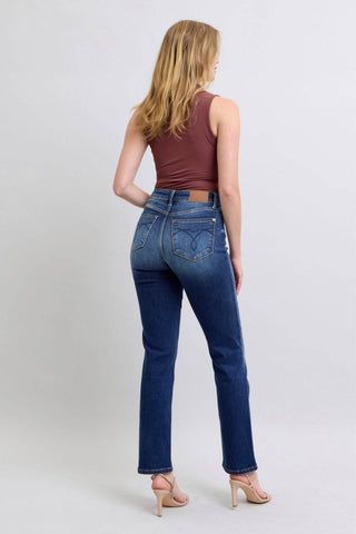 Judy Blue Full Size Washed Straight Leg Jeans with Pockets - Just Believe Boutique