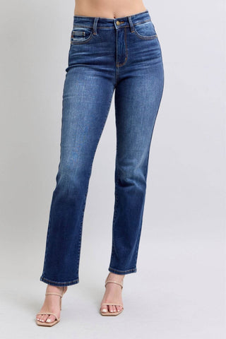 Judy Blue Full Size Washed Straight Leg Jeans with Pockets - Just Believe Boutique