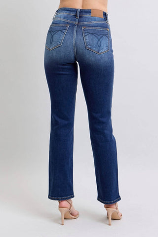 Judy Blue Full Size Washed Straight Leg Jeans with Pockets - Just Believe Boutique