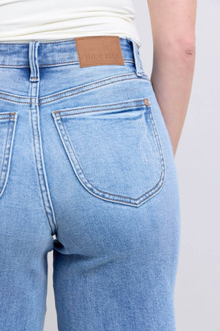 Judy Blue Full Size Wide Leg Jeans with Pockets - Just Believe Boutique