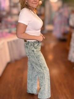 Judy Blue Garment Dyed Jeans - Acid Green - Just Believe Boutique
