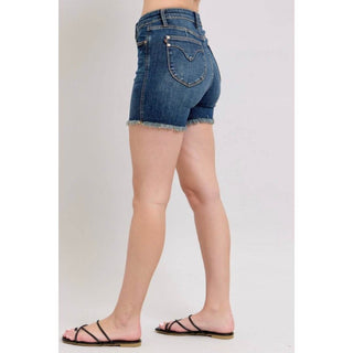 Judy Blue Raw Hem Denim Shorts - Just Believe Boutique