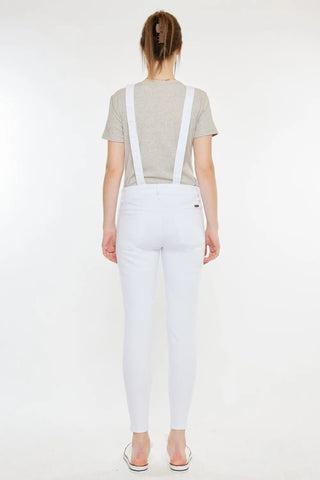 Kancan Distressed Skinny Denim Overalls - Just Believe Boutique