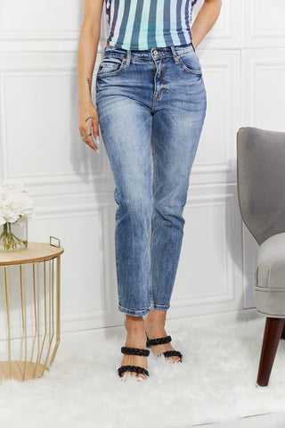 Kancan Full Size Amara High Rise Slim Straight Jeans Plus Size - Just Believe Boutique
