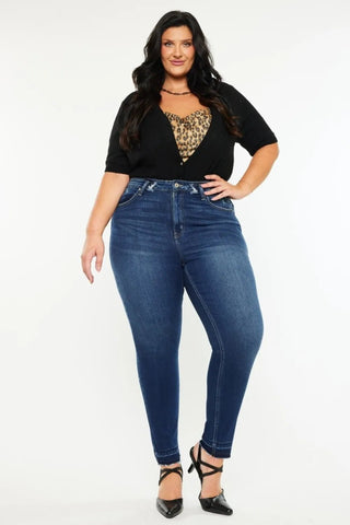 Kancan Full Size High Rise Ankle Skinny Jeans - Just Believe Boutique