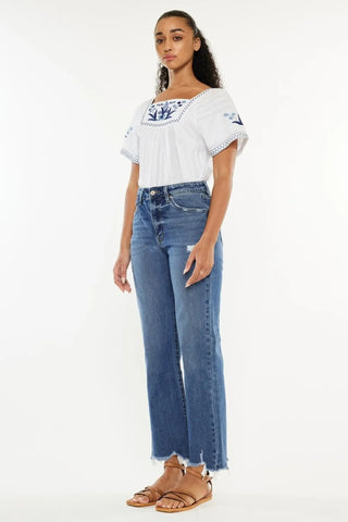 Kancan Full Size High Rise Slim Wide Leg Jeans - Just Believe Boutique