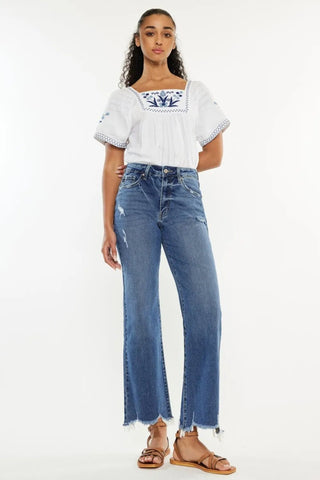 Kancan Full Size High Rise Slim Wide Leg Jeans - Just Believe Boutique