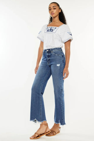 Kancan Full Size High Rise Slim Wide Leg Jeans - Just Believe Boutique