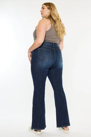 Kancan Full Size Mid Rise Flare Jeans - Just Believe Boutique