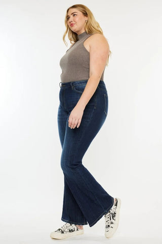 Kancan Full Size Mid Rise Flare Jeans - Just Believe Boutique