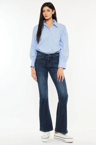 Kancan Full Size Mid Rise Flare Jeans - Just Believe Boutique