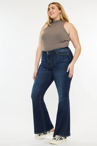 Kancan Full Size Mid Rise Flare Jeans - Just Believe Boutique
