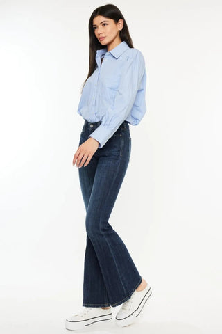 Kancan Full Size Mid Rise Flare Jeans - Just Believe Boutique