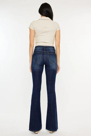 Kancan Full Size Mid Rise Slim Flare Jeans - Just Believe Boutique