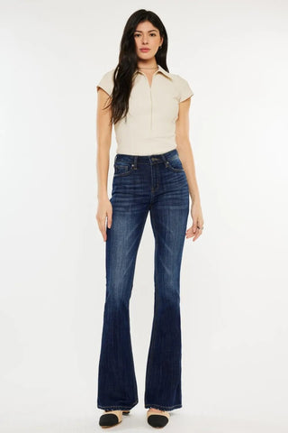 Kancan Full Size Mid Rise Slim Flare Jeans - Just Believe Boutique