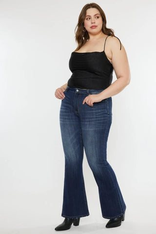 Kancan Full Size Mid Rise Slim Flare Jeans - Just Believe Boutique