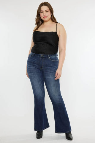 Kancan Full Size Mid Rise Slim Flare Jeans - Just Believe Boutique
