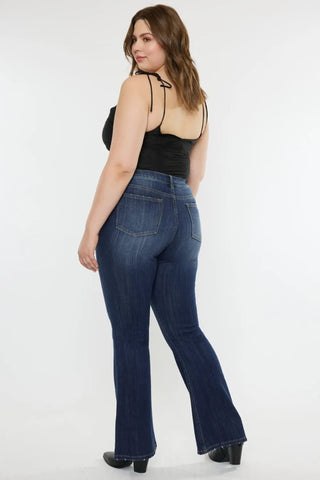 Kancan Full Size Mid Rise Slim Flare Jeans - Just Believe Boutique