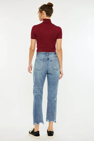 Kancan High Rise Classic Slim Straight Jeans - Just Believe Boutique