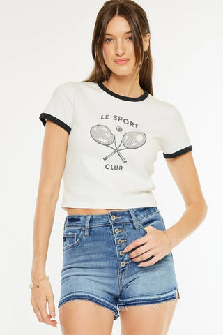 Kancan High Rise Release Hem Denim Shorts - Just Believe Boutique