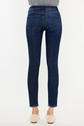 Kancan High - Rise Slim Fit Raw Hem Ankle Jeans - Just Believe Boutique