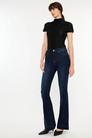 Kancan High Rise Slim Flare Jeans - Just Believe Boutique