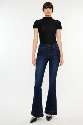 Kancan High Rise Slim Flare Jeans - Just Believe Boutique