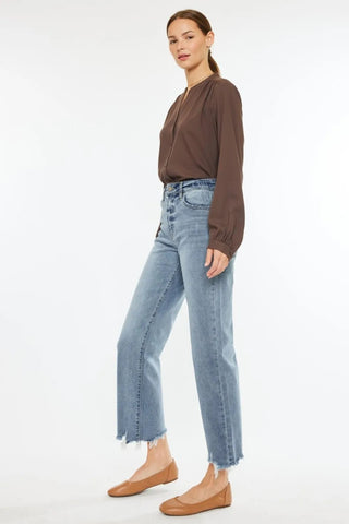 Kancan High Rise Slim Wide Leg Jeans - Just Believe Boutique