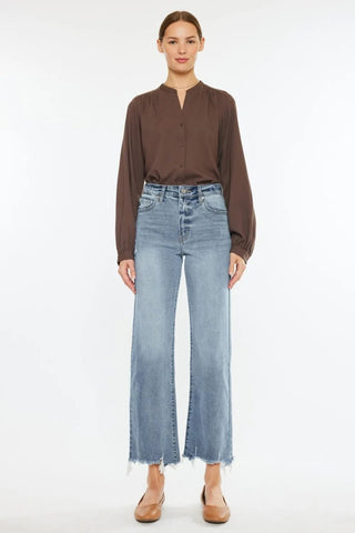 Kancan High Rise Slim Wide Leg Jeans - Just Believe Boutique