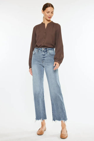 Kancan High Rise Slim Wide Leg Jeans - Just Believe Boutique