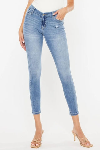 Kancan High Waist Cat's Whiskers Skinny Jeans - Just Believe Boutique