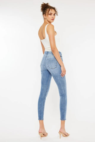Kancan High Waist Cat's Whiskers Skinny Jeans - Just Believe Boutique